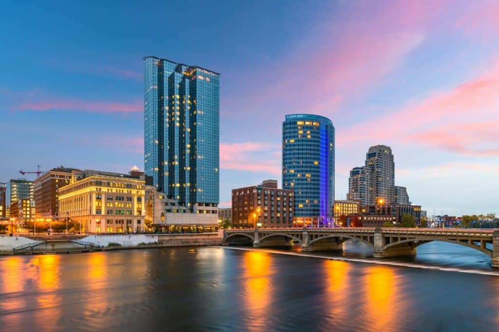 Grand Rapids, Michigan, USA Downtown Skyline